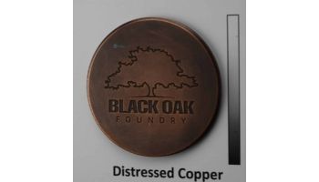 Black Oak Foundry Small Courtyard Spout with Mini Backplate | Distressed Copper Finish | S7510-DC | S7511-DC