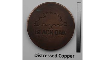 Black Oak Foundry Small Courtyard Spout with Mini Backplate | Distressed Copper Finish | S7510-DC | S7511-DC