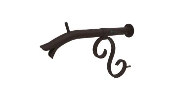 Black Oak Foundry Small Courtyard Spout with Mini Backplate |  Brushed Pewter Finish | S7510-BP
