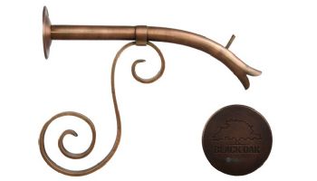 Black Oak Foundry Large Courtyard Spout with Florentine | Distressed Copper Finish | S7624-DC | S7664-DC