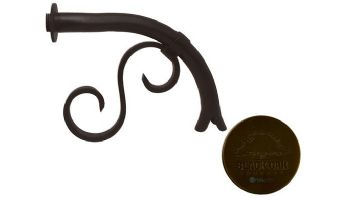 Black Oak Foundry Small Droop Spout with Mini Backplate | Antique Brass / Bronze Finish | S7410-AB | S7811-AB