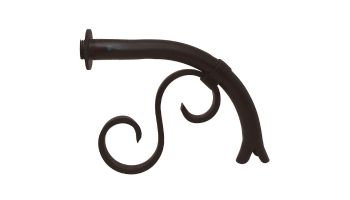 Black Oak Foundry Small Droop Spout with Mini Backplate | Antique Brass / Bronze Finish | S7410-AB | S7811-AB