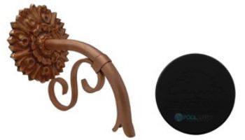 Black Oak Foundry Small Droop Spout with Versailles | Almost Black Finish | S400-BLK
