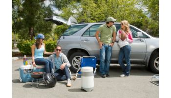 Soundcast OutCast Jr Lightweight, Portable Outdoor Full-Range Loudspeaker System with Subwoofer | OutCast Jr