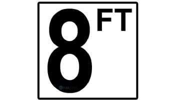 Depth Marker 5" Frost proof tile | 8FT Non-Skid | DM52-2080