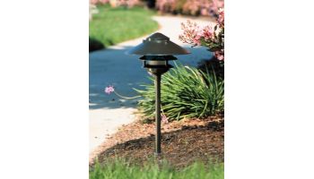 FX Luminaire DR PathLight | 18" Riser 2 Tier | 10W G4 Xenon | Black Finish | DR-10-2T-18R-FB