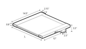 Brilliant Wonder 36" LED Waterfall 2 with 12" Lip Clear | Back Port with 100' Cord | 25777-330-120