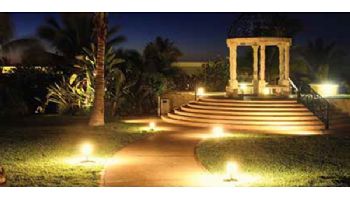 Sollos Modern Hat 7" LED Path Light | 12" Stem | Antique Brass | PMH070-AB-12
