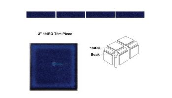 National Pool Tile Marine Field 3x3 Trim | Royal Blue | M320 1/4RD