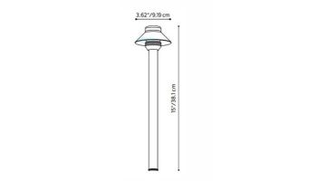 FX Luminaire SP-A 20W Path Light | Bronze Metallic | 18" Riser | SPALED20W18RBZ