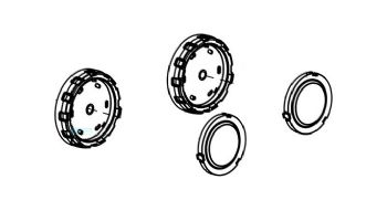 Aqua Products Wheel Assembly XLS Tire Black Rim White Cap | Blue300 | 2 per Pack | AP201328A002PK
