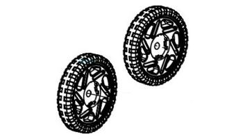 Aqua Products Wheel White Rim/Blue Tire White Hub Cap | AP2670W