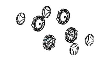 Aqua Products Wheel S2 Units Black Tire Blue300 Rim Blue300 Cap | AP26713003