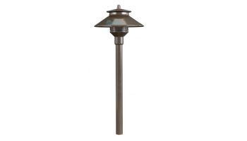 FX Luminaire PL LED Path Light | Bronze Metallic Finish | 12" Aluminum Riser | PLLEDTA-BZ+A-ZD-3led-12-RA-BZ