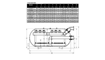 Waterco Micron Commercial Horizontal Sand Filter | 42" x 75" | Left - Manway Flange | 19.6 Square Foot | 2228075L