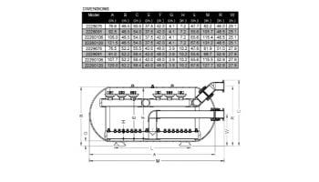 Waterco Micron Commercial Horizontal Sand Filter | 48" x 75" | Right - Manway Flange | 2229075R