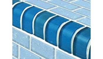 Artistry In Mosaics Galaxy Series - Trim Blue Glass Tile | TRIM-GG82348B17