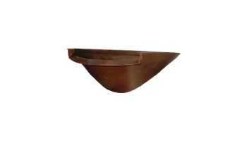 Bobe 24" Wall Mounted Half Bowl | 7" Tall | Walnut Powder Coated | SWMPPLP-24-WALNUT