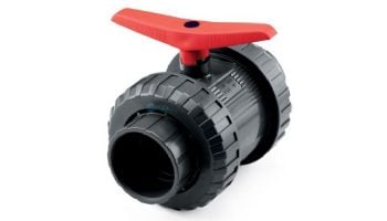Jandy Heavy Duty Double Union Ball Valve | 1 1/2" PVC | Grey | BVDU015