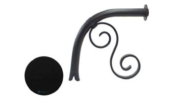 Black Oak Foundry Large Droop Spout with Mini Backplate | Almost Black Finish | S7710-BLK | S7711-BLK