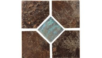 National Pool Tile Coral 6x6 Deco Tile | Brown | CRL-BROWN DECO GL