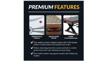 Hathaway Excalibur 6-Ft. Air Hockey Table with LED Scoring and Table Tennis Top | BG50337