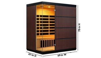 HeatWave Sirona 4-Person Hemlock Infrared Sauna with 8 Carbon Heaters | SA7009