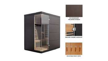 HeatWave Sirona 4-Person Hemlock Infrared Sauna with 8 Carbon Heaters | SA7009