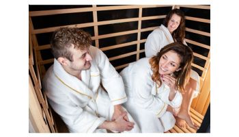 HeatWave Sirona 3-Person Hemlock Infrared Sauna with 8 Carbon Heaters | SA7008