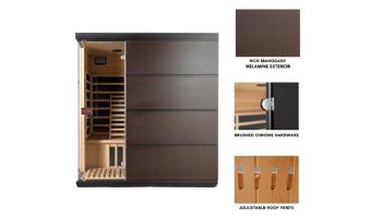 HeatWave Sirona 3-Person Hemlock Infrared Sauna with 8 Carbon Heaters | SA7008