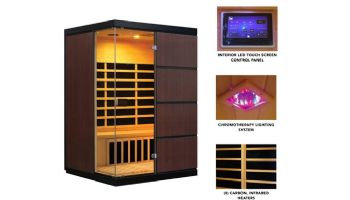 HeatWave Sirona 3-Person Hemlock Infrared Sauna with 8 Carbon Heaters | SA7008