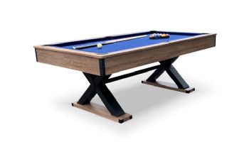 Hathaway Excalibur 7-Ft. Pool Table | Driftwood Finish with Blue Felt | BG50346