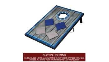 Hathaway Atlantic Cornhole Bean Bag Toss Game Set with LED Lights | BG5036