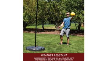 Hathaway Tetherball Set with Fillable Base | Black / Yellow | BG5034