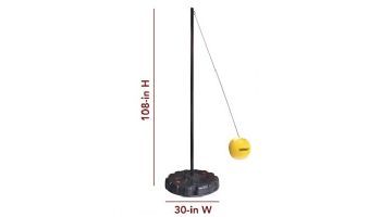 Hathaway Tetherball Set with Fillable Base | Black / Yellow | BG5034