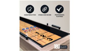 Hathaway Excalibur 9-Ft. Shuffleboard Table | Driftwood Finish | BG50356