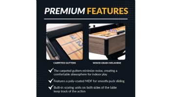 Hathaway Excalibur 9-Ft. Shuffleboard Table | Driftwood Finish | BG50356