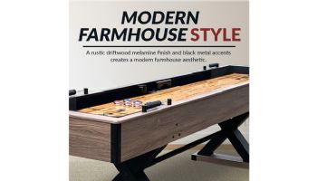 Hathaway Excalibur 9-Ft. Shuffleboard Table | Driftwood Finish | BG50356