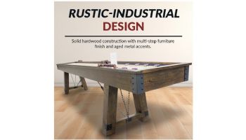 Hathaway Cheyenne 12-Foot Shuffleboard Table | Rustic Oak Finish | BG50354