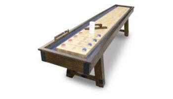 Hathaway Cheyenne 12-Foot Shuffleboard Table | Rustic Oak Finish | BG50354