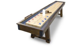 Hathaway Cheyenne 12-Foot Shuffleboard Table | Rustic Oak Finish | BG50354
