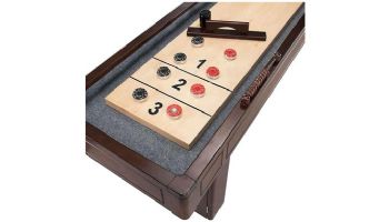 Hathaway Austin 9-Foot Shuffleboard Table with Bowling Pin Set | BG1209BP