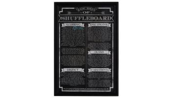 Hathaway Shuffleboard Game Rules Wall Art | NG2029SH BG2029SH