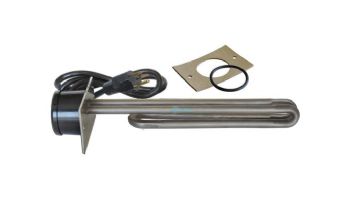 HydroQuip 11" Incoloy Flange Mounted Heater Element | 2.5" x 4" Plate with Nema Cord 36" | 2.5KW 240V | 12-1463-AC-K