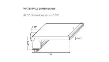 Natural Wonders Classic 12" Waterfall with | 1" Lip Bottom Port | Gray | 25576-121-000