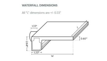Natural Wonders Classic 48" Waterfall with | 9" Lip Bottom Port | Gray | 25576-431-900