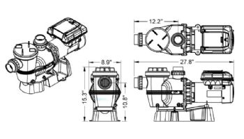 Waterco Infinium Eco V-150 1.65HP Variable Speed Pump | 208/230V Energy-Efficient | 2403100A | 243150A-VS