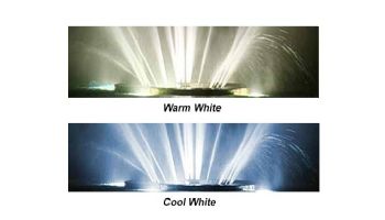 J&J Electronics PureWhite FX2 Series Wet/Dry LED Underwater Fountain Luminaire | Warm White Light | Base And Guard | 120V 50' Cord | LFF-X2L-120-FL-WG-WB-50-CS 24249
