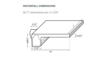 Natural Wonders Classic 84" Waterfall with | 9" Lip Back Port | Clear | 25577-735-900