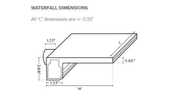 Natural Wonders Classic 96" Waterfall with | 1" Lip Back Port | Clear | 25577-825-000